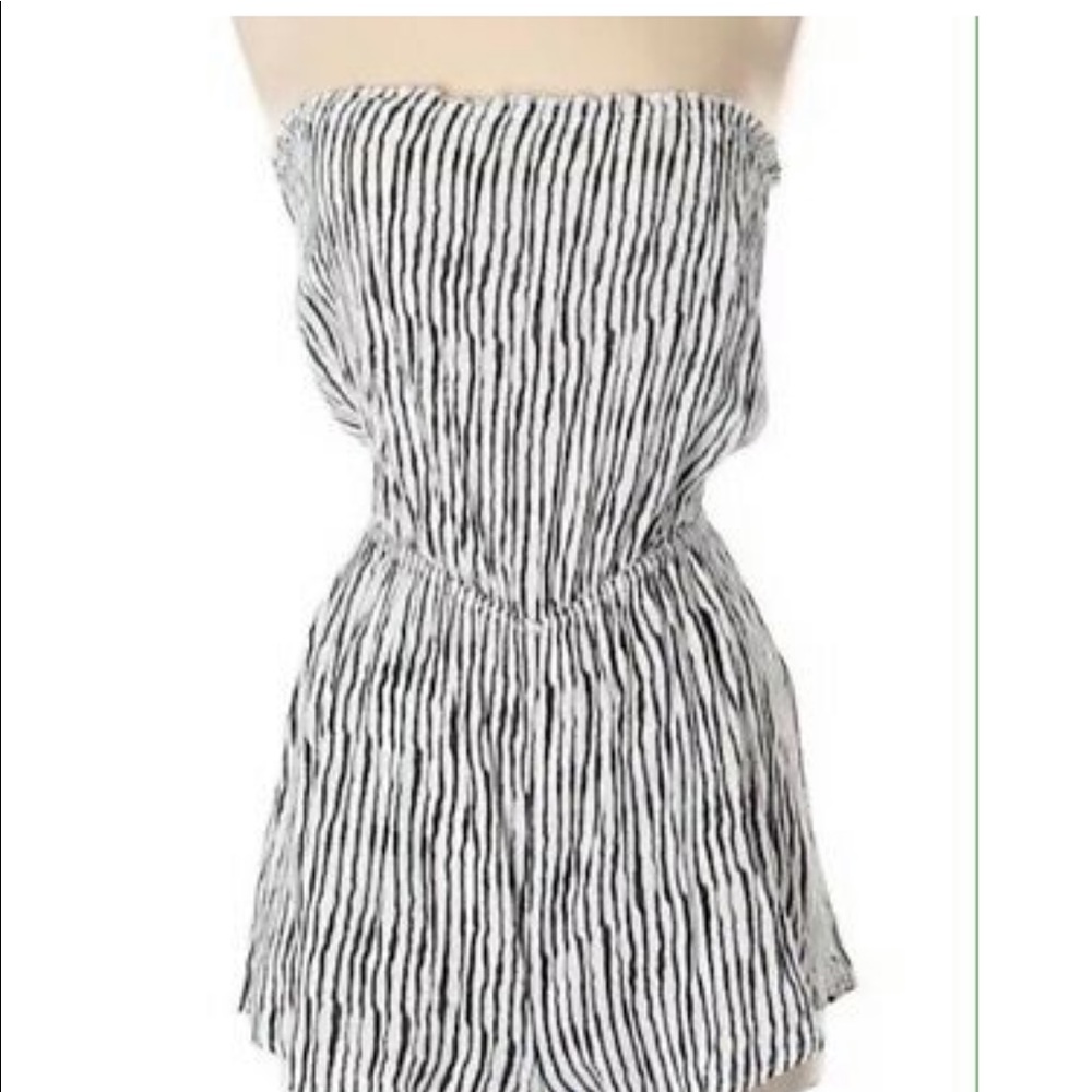 h&m striped romper